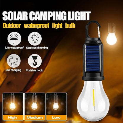 🔥Solar Tent Lights USB Rechargeable Led Camping Lantern
